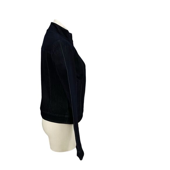 Christine Alexander Jacket Womens Sz Small Blue Zip Up Denim Work Office Capsule - Picture 15 of 16